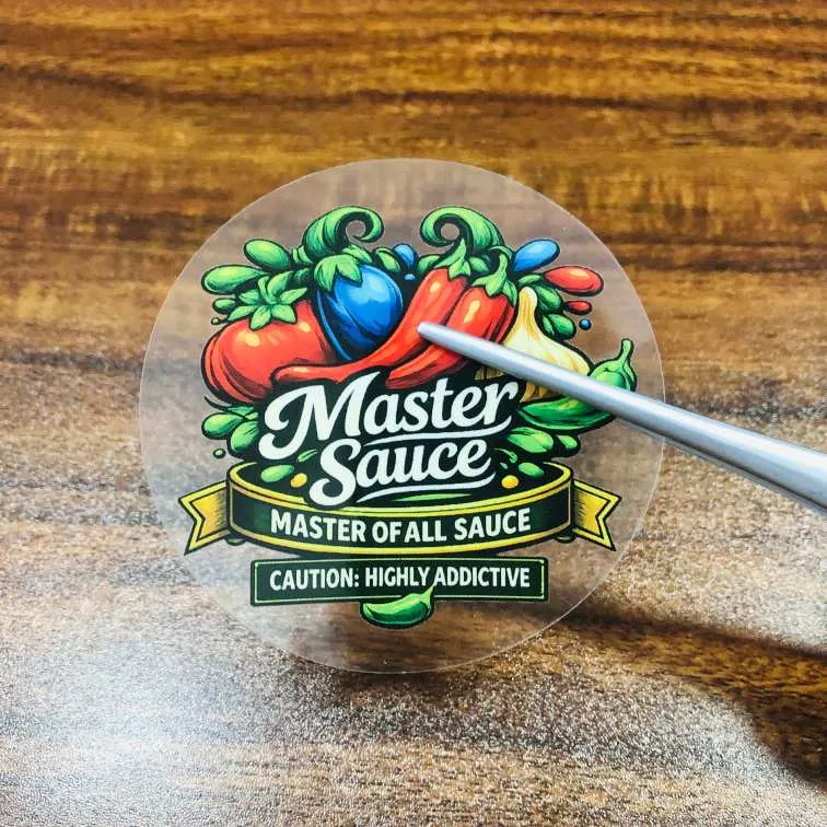 Maak de nauwkeurige levering van de chilisauslabels compleet