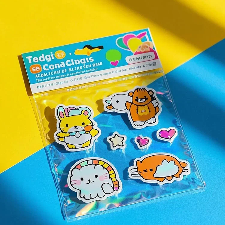 Schattige dierenstickers