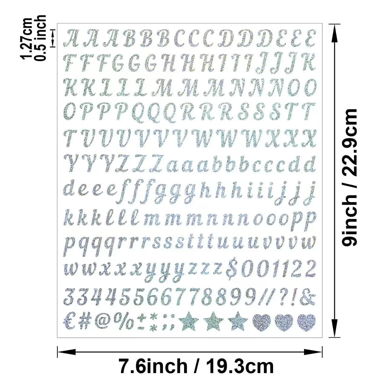 Alfabetische en numerieke zandstenen decoratieve sticker