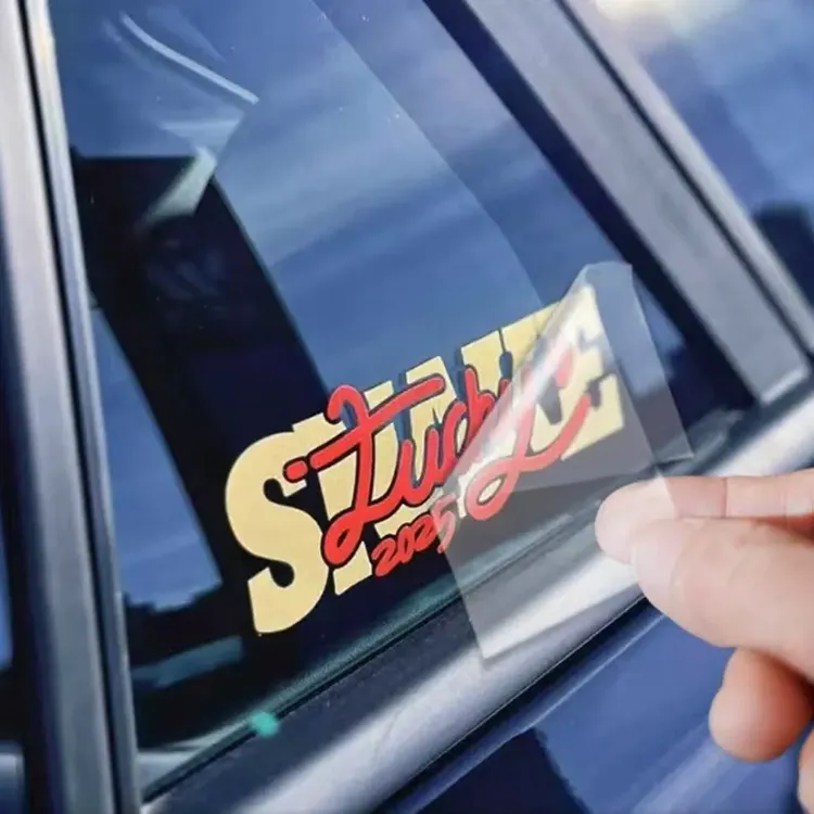 Stickers van het autoraamoverdracht