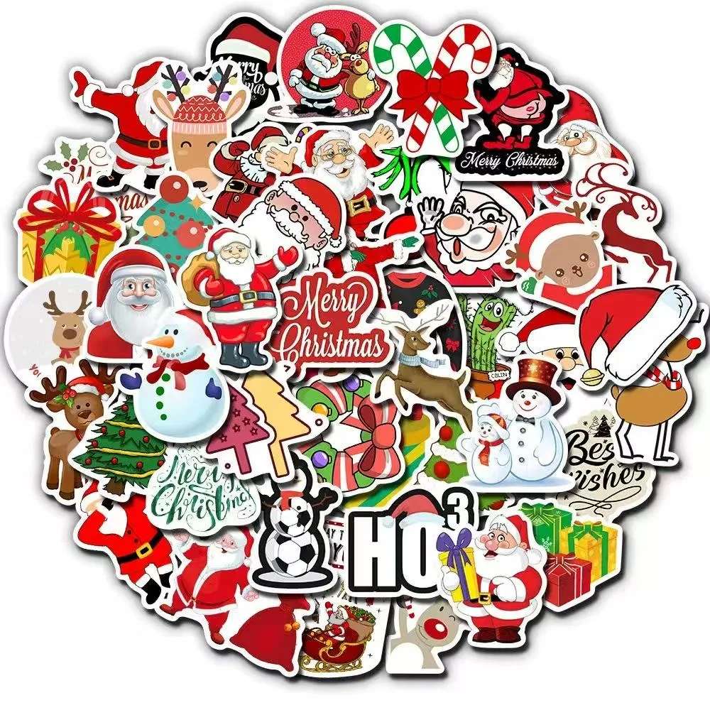 Kerstcartooncadeau -stickers