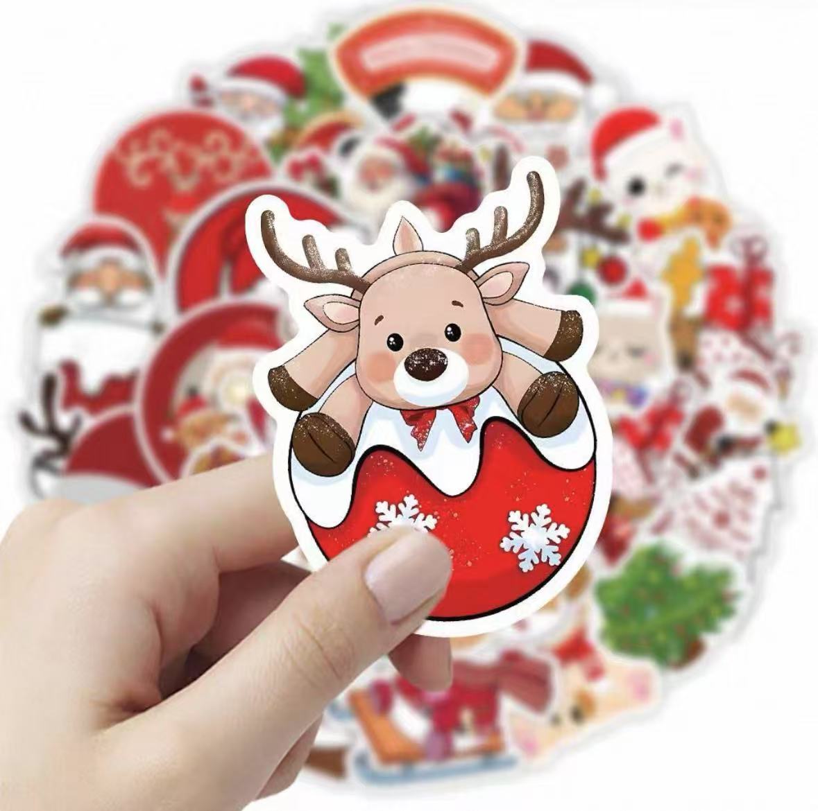Kerstcartoonstickers