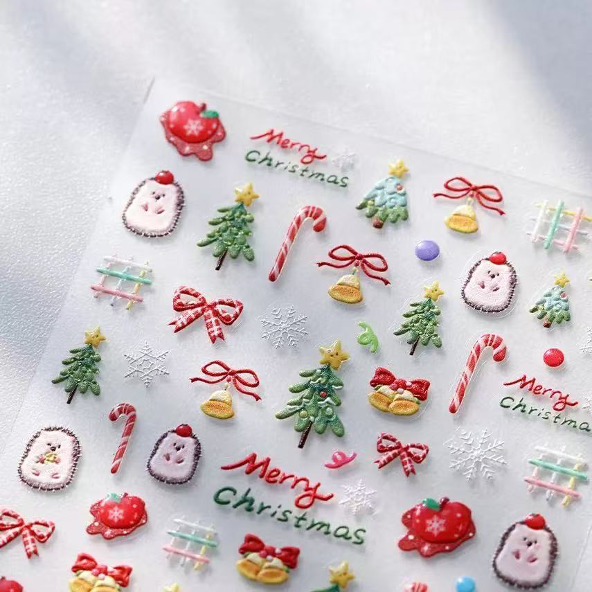 Kerst Nagel Art Stickers
