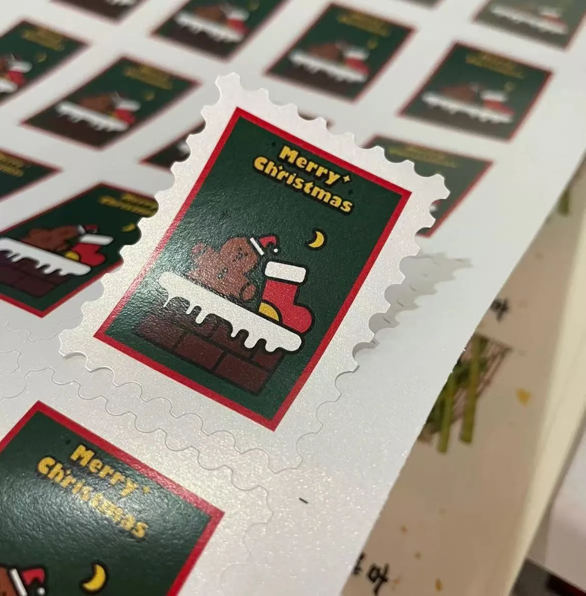 Kerststempelstickers