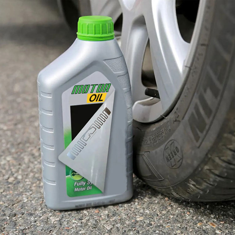 Meerlaags label voor motorolie