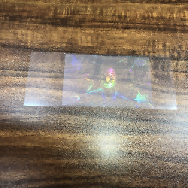 Transparante holografische stickers