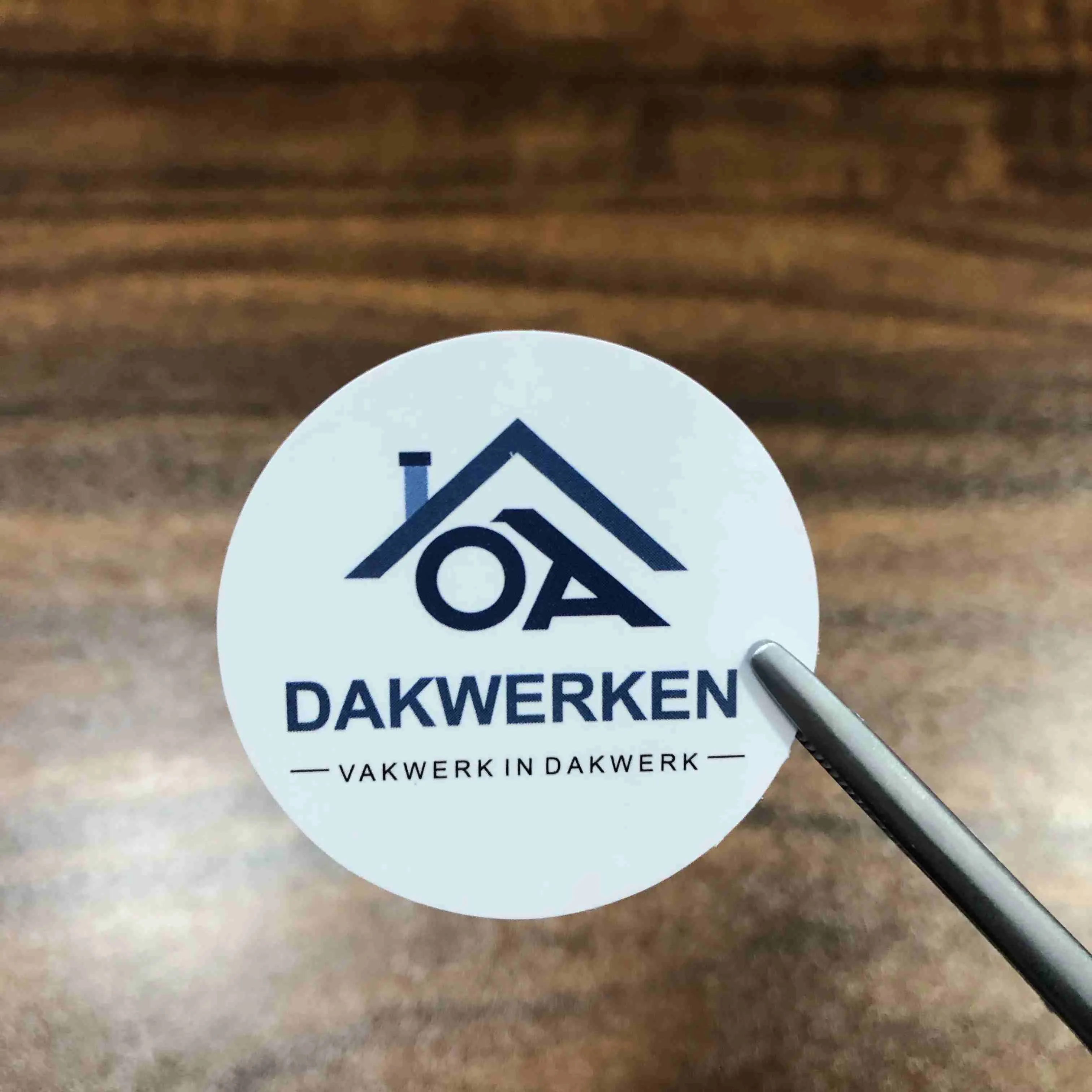 Waterdicht vinyl rond label met logo